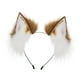 thumbnail image 5 of Tocado con orejas de zorro y orejas de gato, accesorio para el cabello Marrón, 5 of 8