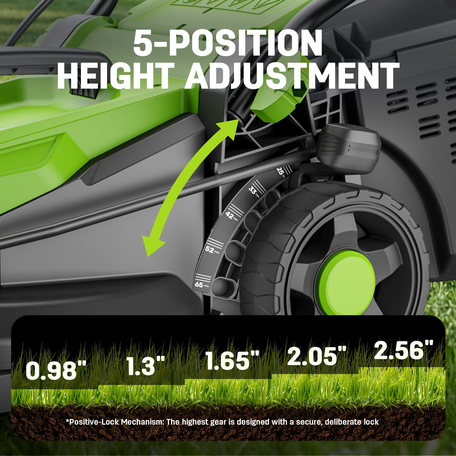 Steelite 13 Inch 11-Amp Corded Electric Lawn Mower, Corded Push Lawn Mower with 5-Position Cutting Height Adjustment,8-Gallon Collection Bag,Lightweight Grass Cutter Machine for Lawn Care