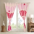 thumbnail image 4 of Erosebridal Howdy Printed Pink Curtains Western Bedroom Curtains,Pink Wild West Style 30%-50% Blackout Curtains for Living Room Modern Preppy Decor Window Curtains 38''Wx45''L, 4 of 6