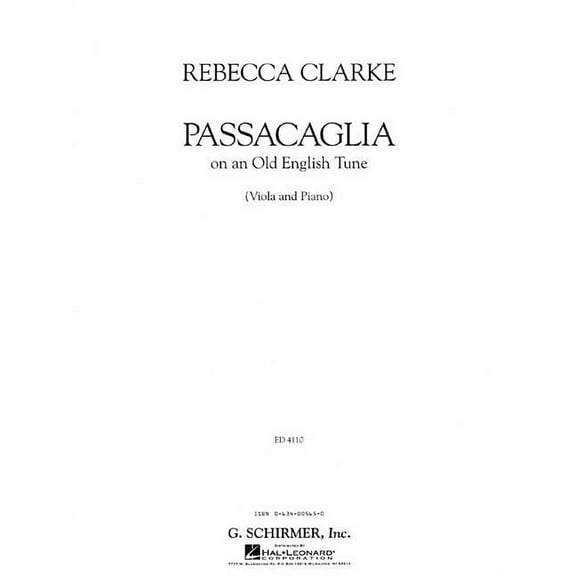 Passacaglia: Viola and Piano (Paperback)