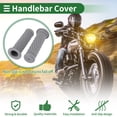 thumbnail image 3 of Kit de Cubierta de Empuñaduras de Manillar de Caucho 7/8" 22mm 15/16" 24mm para Motocicleta Scooter Bicicleta ATV Gris 1 Juego, 3 of 7