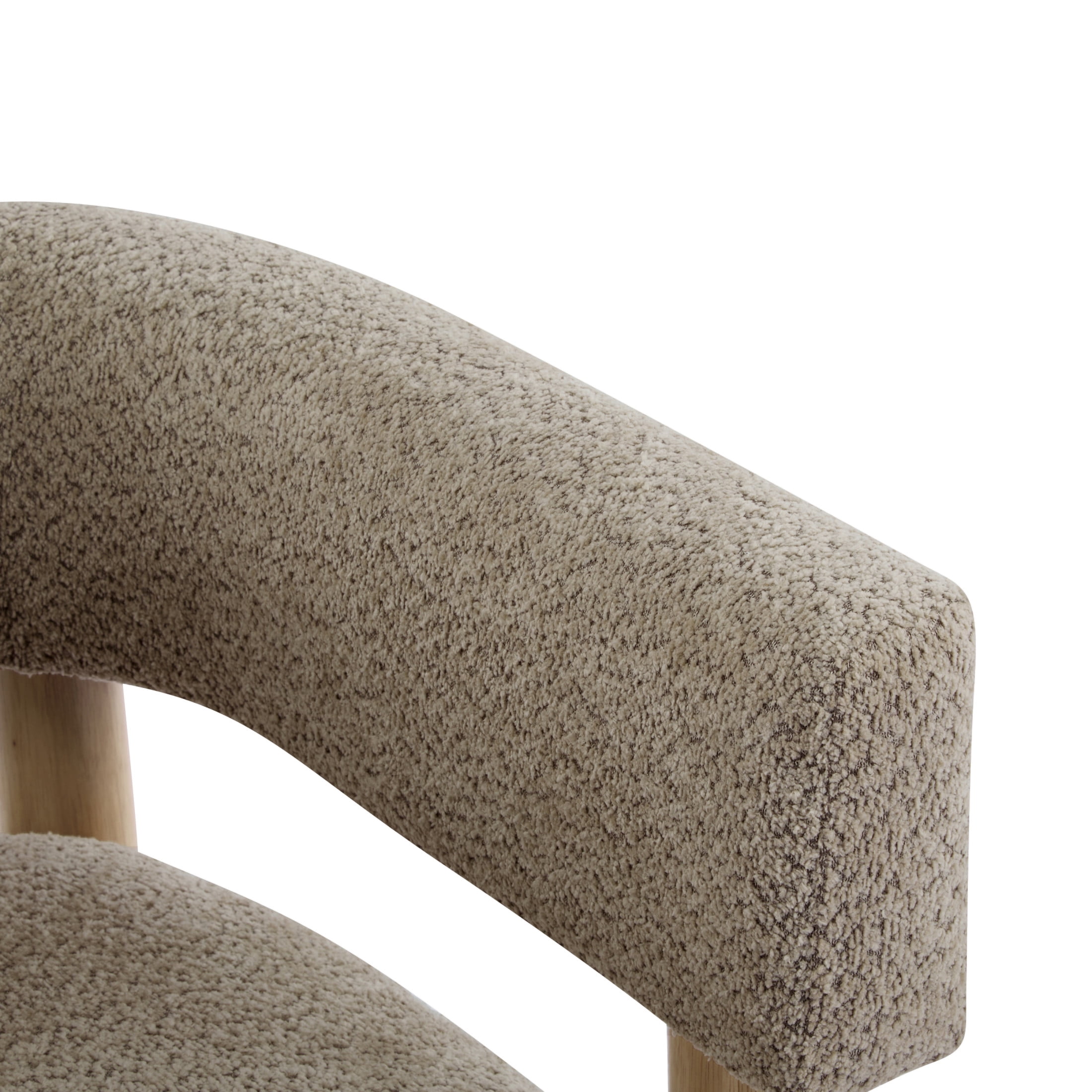 Christopher Knight Home Modern Boucle Upholstered Accent Chair, Lounge Chair with Solid Wood Legs, Camel