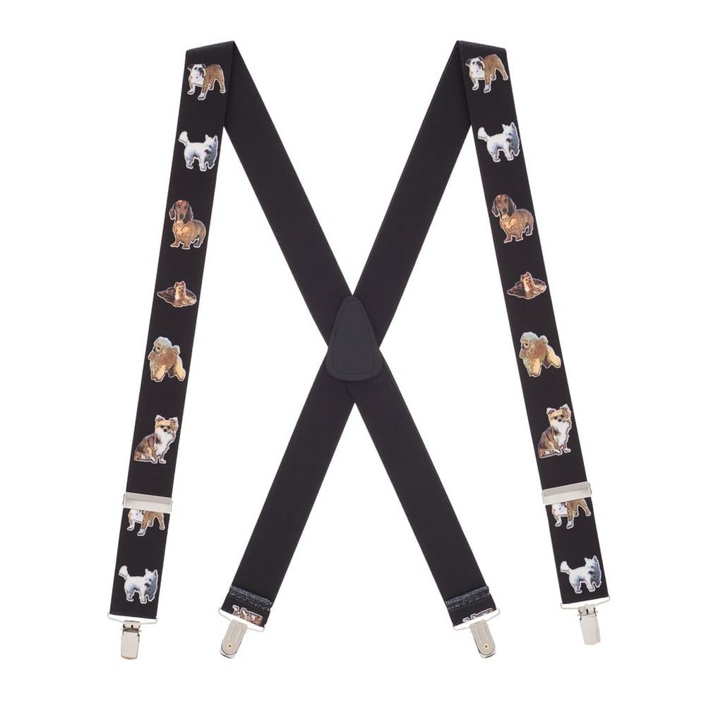 Suspender Store 42 IN Little Dogs Suspenders Black 042TOYDOGS15N