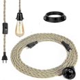 thumbnail image 1 of Rope Chandelier, Retro E27 Socket With 4.5 Meter Electric Wire And Switch, For Rope Pendant Lamp(bulb Is Not Included),superma, 1 of 5