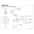 thumbnail image 2 of Kingston Brass VB3631AL Restoration Tub & Shower Faucet, Polished Chrome, 2 of 2