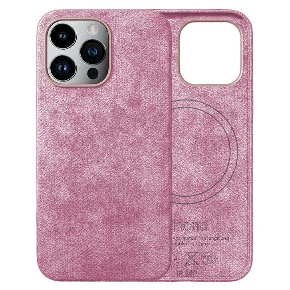 Jiahe Cover for iPhone 13, Compatible with MagSafe Case,Shockproof Hybrid Synthetic Leather Case,Anti-Scratch Lightweight Back Cove,Support Wireless Charging , pink