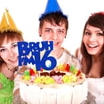 thumbnail image 3 of Adorno para Pastel Hequoyer Brillo Azul 16º Cumpleaños, 3 of 7
