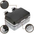 thumbnail image 4 of Enchufe impermeable con caja, tomas dobles para pared exterior, interruptor doble Ip66, enchufe de pared con Usb para jardín, garaje, piscina con cubierta, 4 of 5