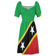 thumbnail image 4 of Vestido vintage de bandera nacional de St Kitts y Nevis para mujer, 4 of 6