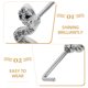thumbnail image 5 of Piercing de nariz de serpiente de acero inoxidable en forma de L, piercing de nariz con bisagra y cierre de clic, piercing de labio, piercing de arco de ojo, piercing de ombligo, piercing de oreja, 5 of 7