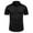 Black, variant on FRSASU Short Sleeve Dress Shirts for Men Business Casual Solid Color Lapel Fashion Shirt Gray XXL