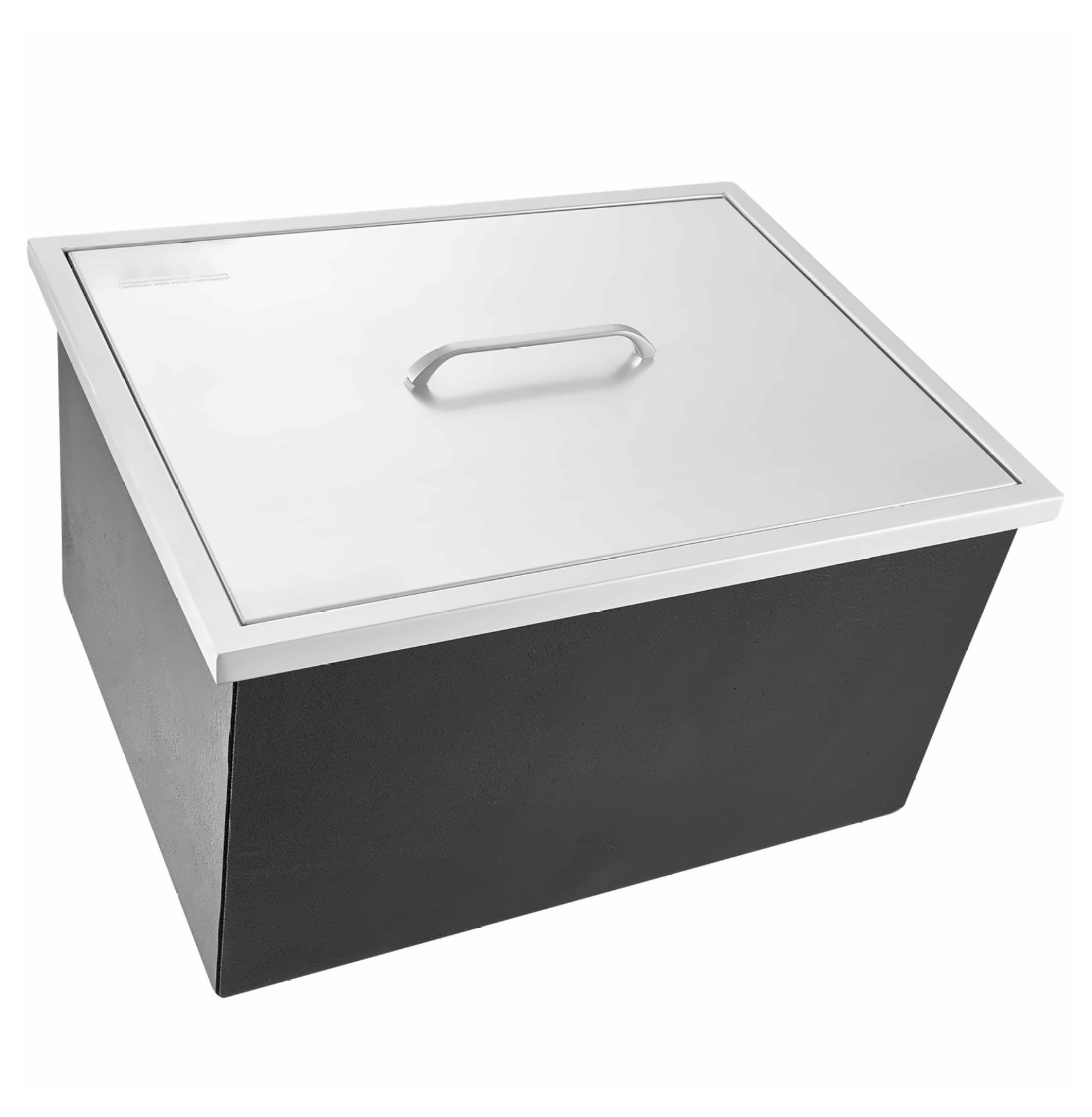 Stainless Steel Drop In Ice Chest 40qt, 22x17x12", Commercial Ice Bin, Outdoor Kitchen Cooler, Drain Included, Wine Beer