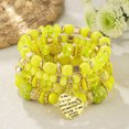 thumbnail image 1 of Pulsera multicapa de estilo bohemio popular de moda europea y americana con cuentas de corazón de melocotón de cristal, joyería de mano para mujer, 1 of 4