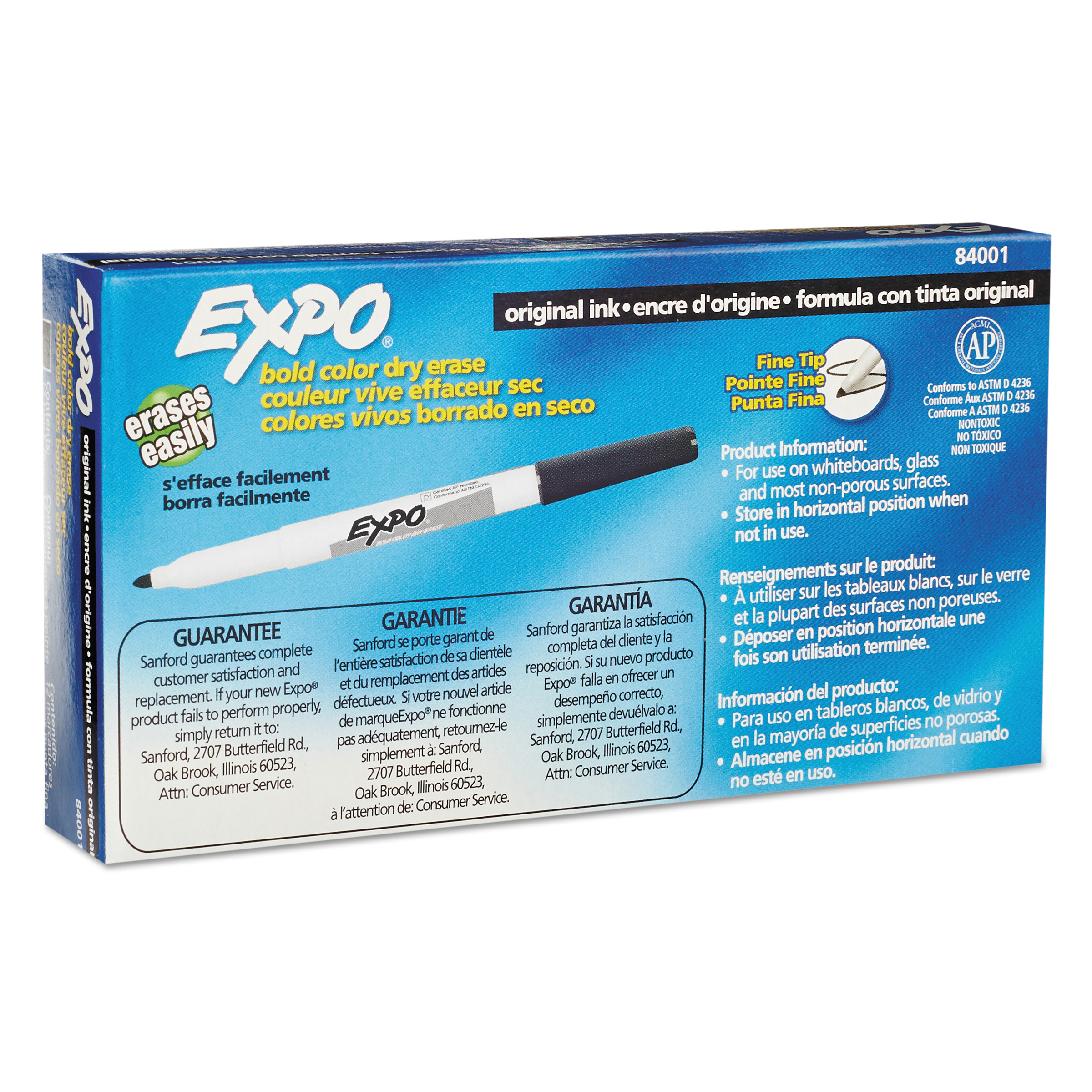 EXPO Dry Erase Markers, Fine Point, Black, Dozen - image 5 of 5