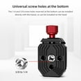 thumbnail image 5 of Quick Release Clamp Adapter Set with Quick Release Plate Arca Swiss with 1/4 & 3/8 Inch Screw Hole Aluminum Alloy for Tripod Monopod Ballhead, 5 of 8