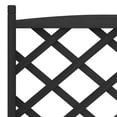 thumbnail image 7 of vidaXL Planter with Trellis Black Solid Wood Fir, 7 of 7