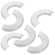 thumbnail image 4 of 3pcs Escutcheon Plate Split Flange Stainless Steel Plumbing Flange Hole Cover Caps for Pipes, 4 of 4