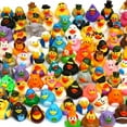 thumbnail image 3 of XY-WQ 100 Pack Rubber Duck for Jeeps Ducking - 2" Bulk Floater Duck for Kids - Baby Bath Toy Assortment - Party Favors, Birthdays, Bath Time, and More (50 Varieties), 3 of 9