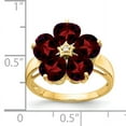 thumbnail image 2 of Primal Gold 14 Karat Yellow Gold 6mm Heart Garnet and Diamond Ring, 2 of 4