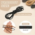 thumbnail image 2 of Cuerda de cuero redonda Uxcell, cuerda de cuero de grano completo de 6 mm x 5.5 yardas para hacer collares y pulseras de joyería, manualidades hechas a mano, negra, 2 of 7
