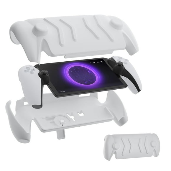 Étui de Protection pour PlayStation Portal avec Béquille Intégrée, Coque de Protection Robuste Antichoc et Antipoussière avec Coque avant en PC et Étui Arrière en TPU pour Console PS Portal