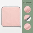 thumbnail image 3 of Unique Bargains 3Pcs Hanging Microfiber Reusable Kitchen Dish Cloths Light Pink 10" x 10", 3 of 8