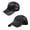Black & Black Glitter, variant on 2 Pack Ponytail Hat Mesh Baseball Cap Adjustable High Messy Bun Ponycap-Black & Black Glitter