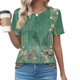thumbnail image 2 of Pantalones Cortos para las Mujeres Sexy Cuello Redondo de Moda Casual de Manga Corta de Poliéster, Blusa de Verano de Primavera para el Uso Diario, 2 of 5