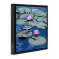 thumbnail image 4 of Stupell Industries Blue Pond Lily Reflection Landscape & Nature Painting Black Floater Framed Canvas Art Print Wall Art, 18 x 18, 4 of 10