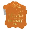 thumbnail image 1 of Inkdotpot Real Gold Foil Thanks From The New Wedding Tags Favor Bracket Shape Hang Pack Of 50 Paper Tags, 1 of 7