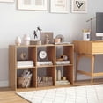 thumbnail image 2 of Costway 6-Cube Bookshelf, Modern Cubby Bookcase with Back Guardrail & Anti-tipping Kits Natural, 2 of 10