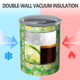 thumbnail image 2 of 12oz Coffee Tumblers Green Daisy Flower Floral Pattern Stainless Steel Vacuum Insulated Travel Tumbler Coffee Cups Mug with Lid and Straw with Cleaning Brush for Cold & Hot Drinks, 2 of 5