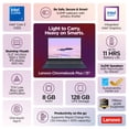 thumbnail image 3 of Lenovo Chromebook Plus 15.3" Laptop, Intel Core 3, 8GB RAM, 128GB SSD, Cosmic Blue, 3 of 18