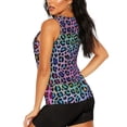 thumbnail image 3 of Lsque Rainbow Animal Skin Printed Workout Tank Tops for Women, Athletic Sports Tank Tops, Compression Sleeveless Dry Fit Shirts,Sleeveless Yoga Shirt-XX-Large, 3 of 9