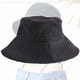 thumbnail image 4 of Hombres Mujeres al aire libre ala ancha pescador sombrero de cubo moda borla gorra flexible (negro), 4 of 8