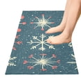 thumbnail image 2 of Cute Christmas Snowflakes Bathroom Rug 39x20 Non Slip Quick Dry Washable Bathroom Mats for Bedroom Living Room Kitchen, 2 of 7
