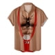 thumbnail image 1 of Camisas Navideñas Para Hombres Botones Casuales Estampado de Playa Turndown Blusa de Manga Corta Odeerbi  ODB195116, 1 of 5