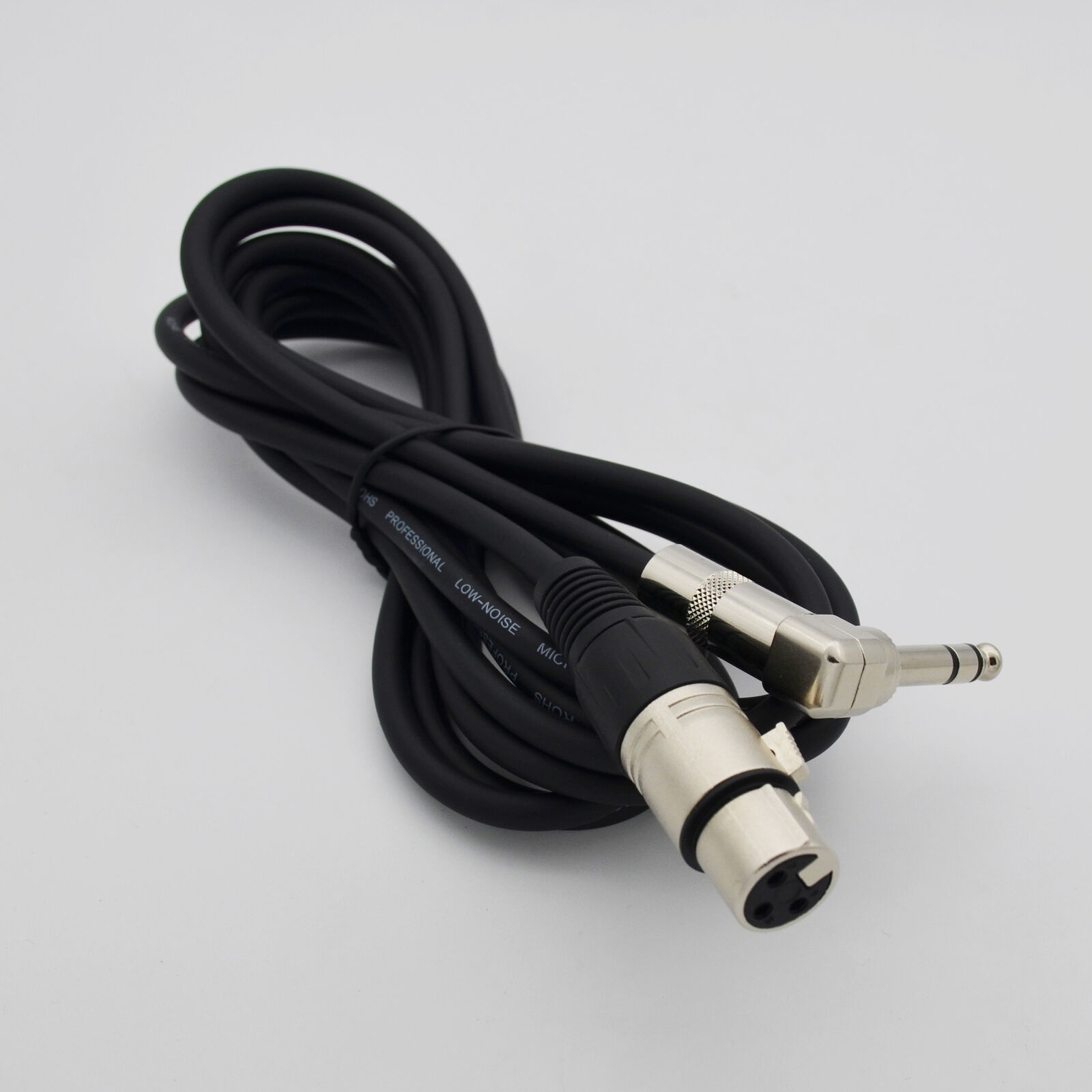 2,XLR Cable with Right Angle 1/4 TRS Plug- Shielded XLR to 1/4 Audio Snake Cable