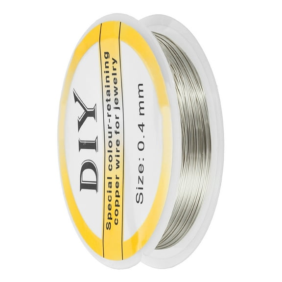 1pcs 0.4mm Craft Wire Beading Copper Wire for Jewelry Making Supply(Silver)