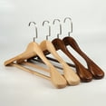 thumbnail image 5 of High-Grade Wide Shoulder Wooden Coat Hangers, Solid Wood Suit Hanger, Not Easy to Fall for Clothing, Suitable for Men's and Women's Wear, Vintage Style, For Clothing Stores and Hotels, 5 of 6
