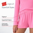 thumbnail image 6 of Hanes Originals Women’s SuperSoft Comfywear Rib Sleep Shorts Black XS, 6 of 6