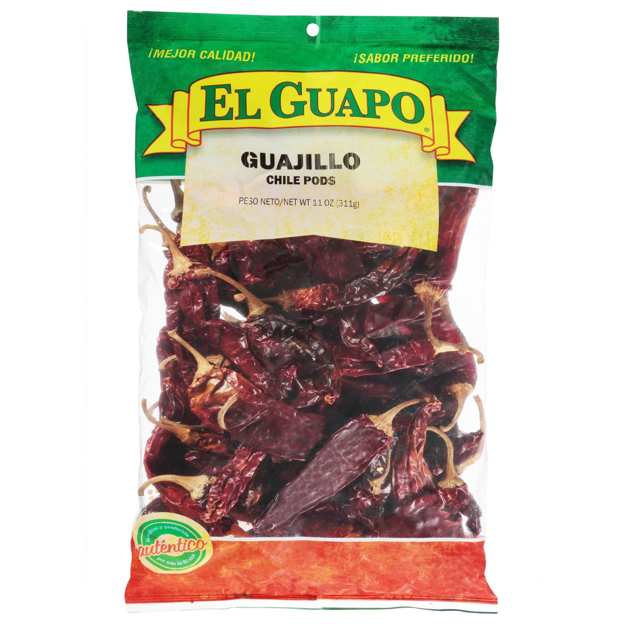 El Guapo Whole Guajillo Chili Pods (Chile Guajillo Entero), 11 oz