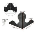 thumbnail image 2 of Unique Bargains 33x33x33mm Metal Box Corner Protectors Iron Black 12 Pack, 2 of 5