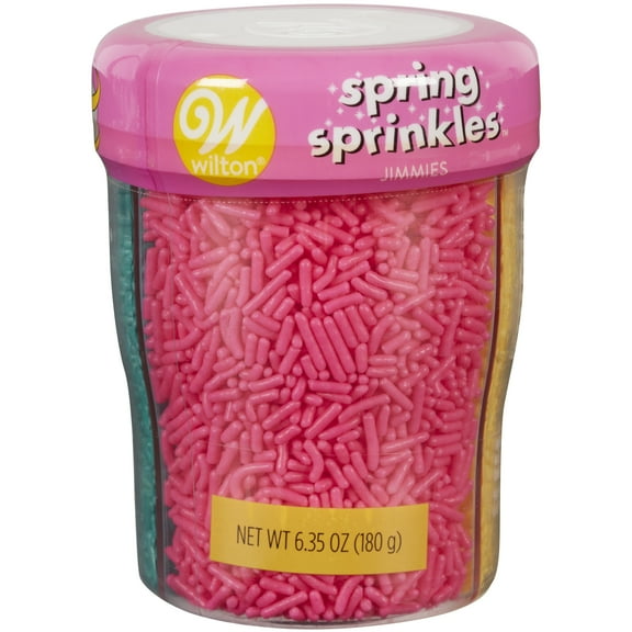 Wilton Easter Yellow, Teal and Pink Jimmies 3-Cell Sprinkle Mix, 6.35 oz.