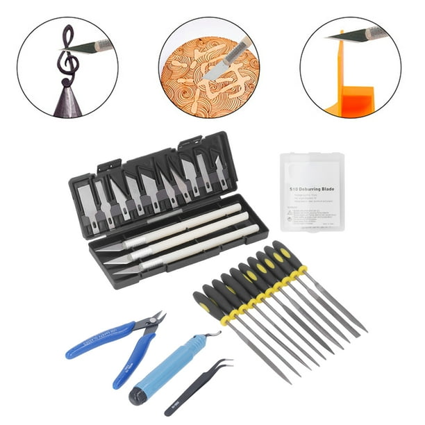 3D Printer Tool Kit Model Carving Knife Trimming File Tools Set 3D Printing  Accessory For Cleaning Grinding 