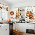 thumbnail image 6 of dinii 3 Pcs Fall Thanksgiving Buffalo Plaid Pumpkin Curtains Valances and Tiers Set for Windows Pumpkins Maple Leaf Kitchen Decor Short Curtain Set for Bedroom Treatment Decor Party Favor Supplies, 6 of 6