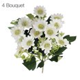 thumbnail image 1 of Ramo de novia artificial hogar sala de estar mesa decoración floral boda tela de seda ramo de flores falsas, blanco 4 Piezas Kearding HA6622-05B*4, 1 of 5