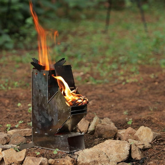 fastboy Stainless Steel Camping Rocket Stove Woodburning for Outdoor Tent Heater