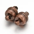 thumbnail image 2 of 100Set Brass Magnetic Clasps with Loops Oval Red Copper 11x7mm Hole: 1.5mm, 2 of 4