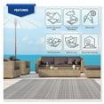 thumbnail image 2 of Beverly Rug Outdoor Area Rug 6' x 9' Patio, Porch, Garden White and Gray, 2 of 8